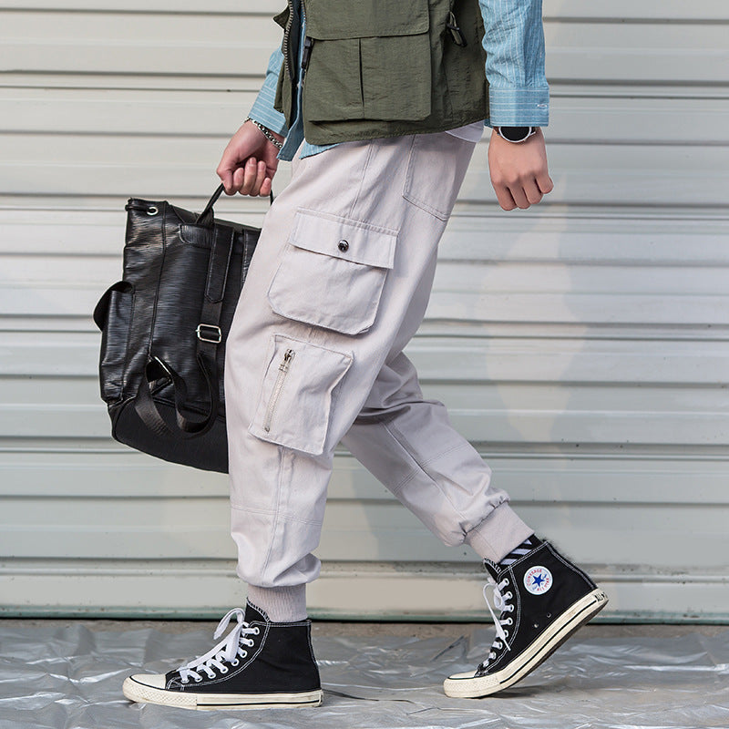 Casual Cargo Pant Men Harajuku Pencil Pants Many Pockets