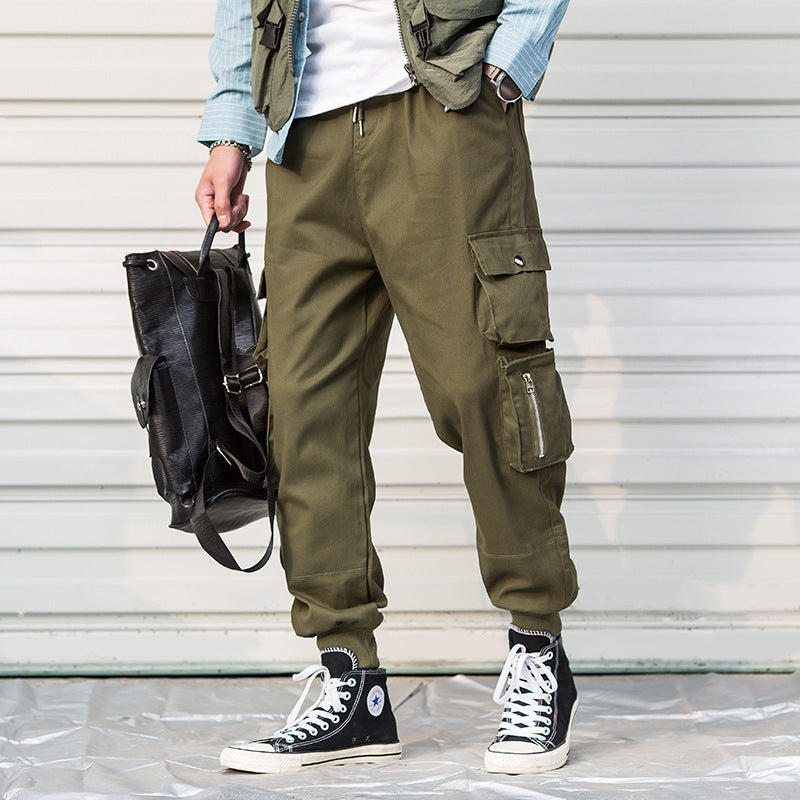 Casual Cargo Pant Men Harajuku Pencil Pants Many Pockets