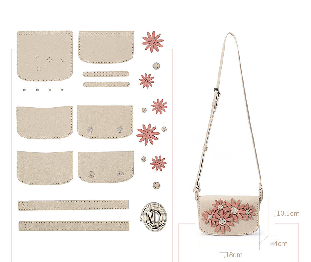 New Hand-stitched Diy Material One-shoulder Daisy Bag