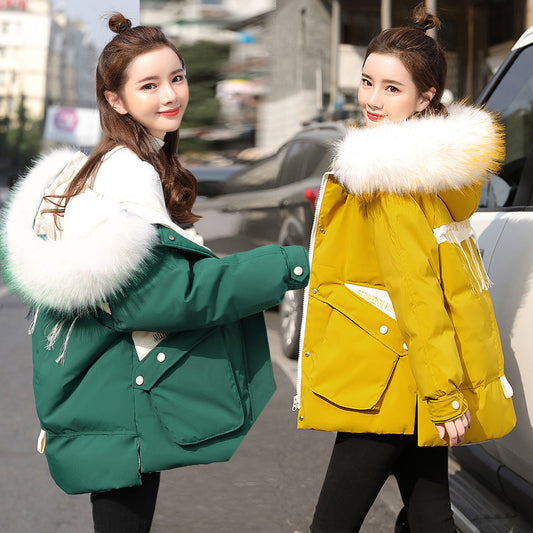 Down padded jacket women short new cotton jacket