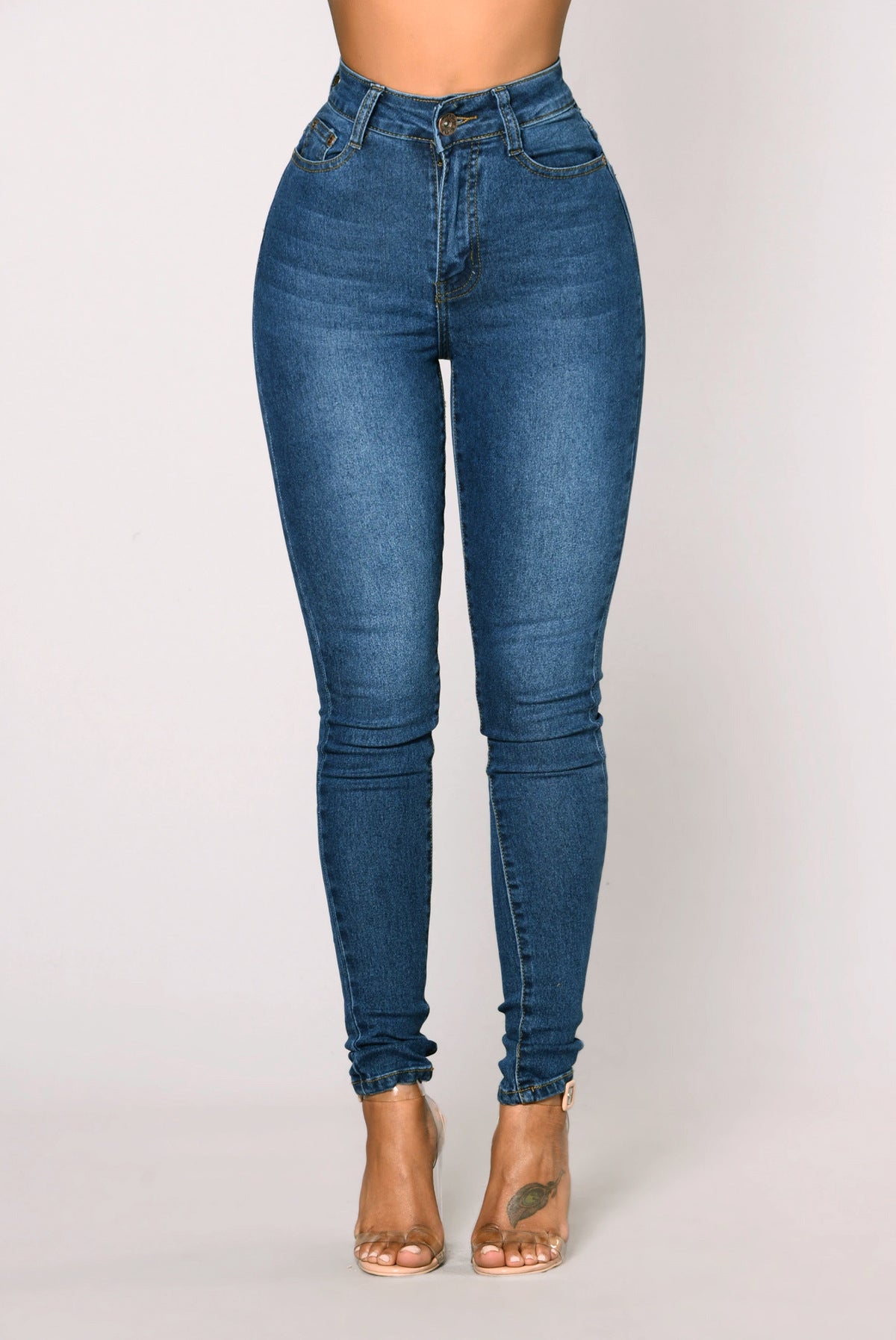 Stretch Hip Lift Denim Skinny Pants